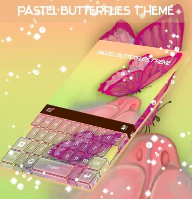 Keyboard Pink Butterflies android App screenshot 0