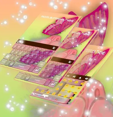 Keyboard Pink Butterflies android App screenshot 2